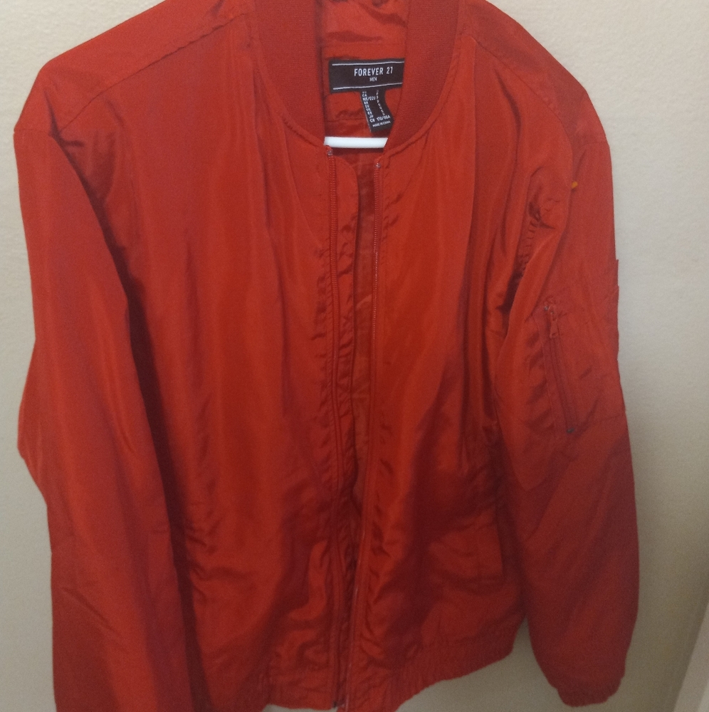 Red bomber jacket forever 21